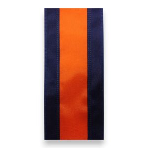 2.5" Navy Orange Horizontal Stripe Ribbon- 10 yards