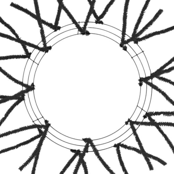 15-24" Black Wire Wreath Frame