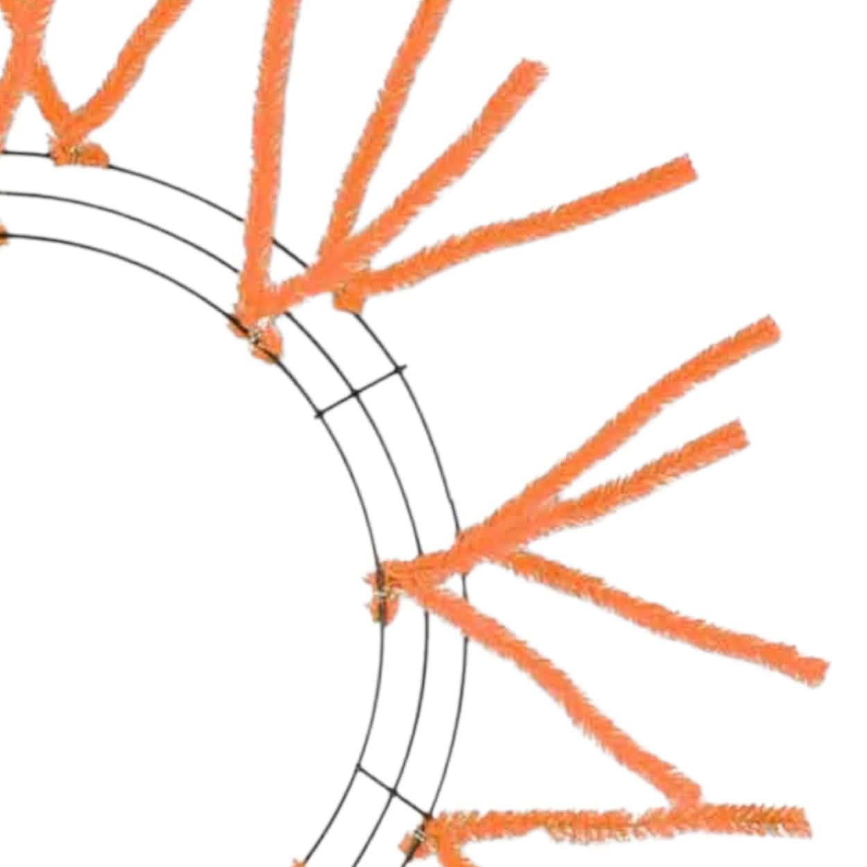 15-24" Orange Wire Wreath Frame