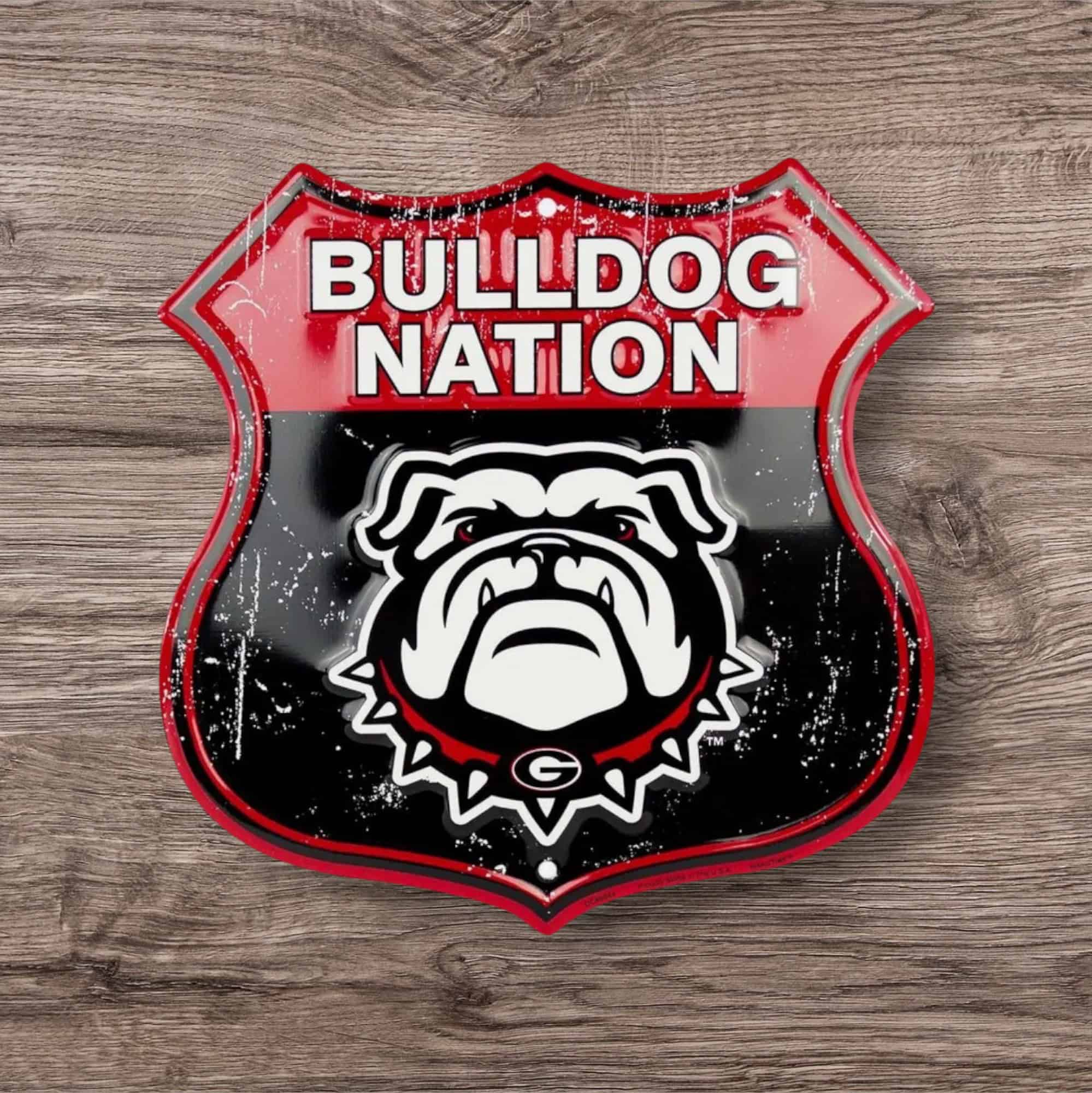 Georgia Bulldogs Shield Sign