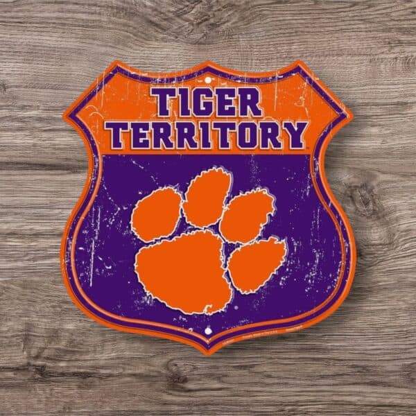 Clemson Shield Sign
