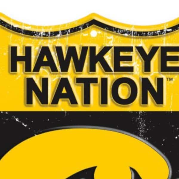 Iowa Hawkeyes Shield Sign