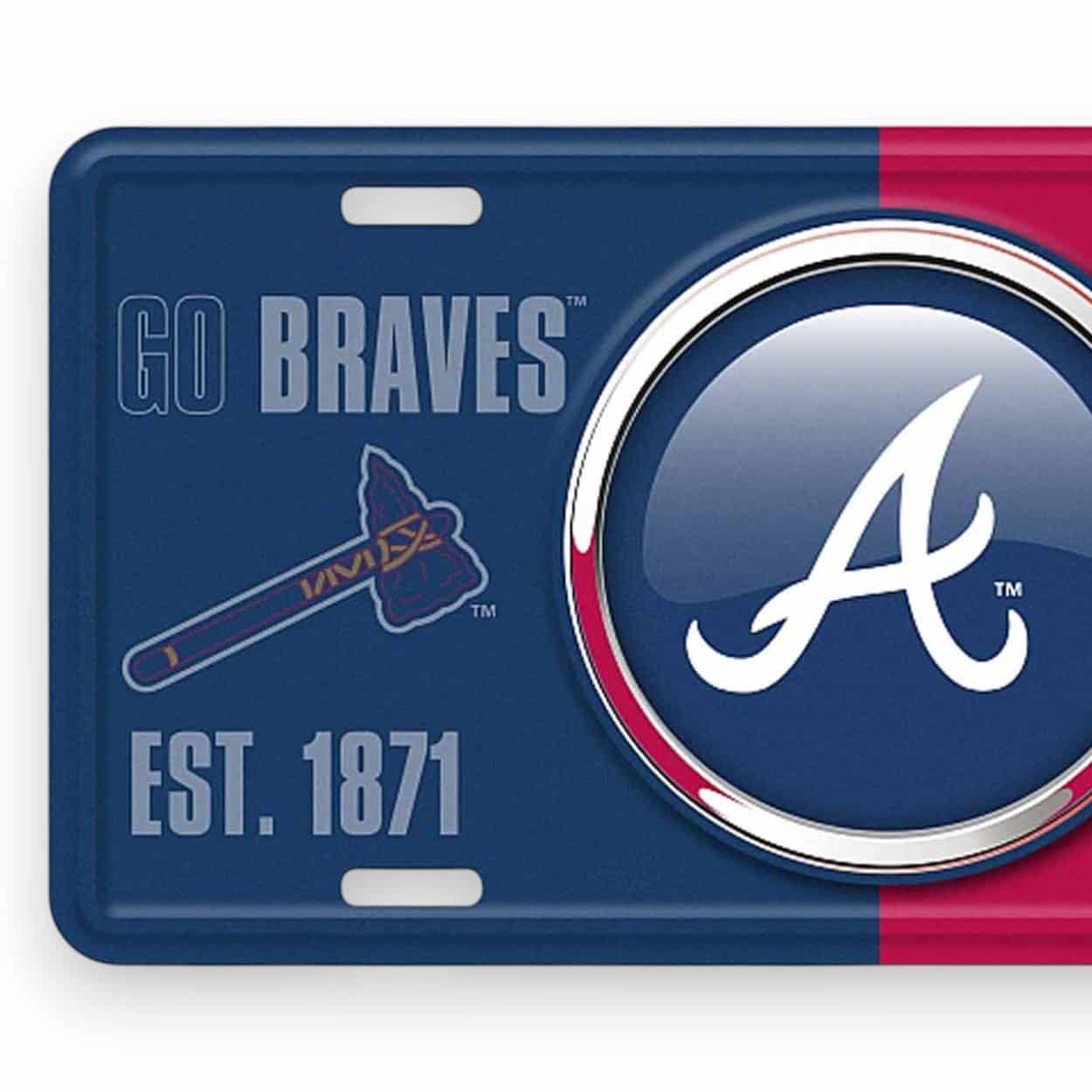 Atlanta Braves Bullseye License Plate