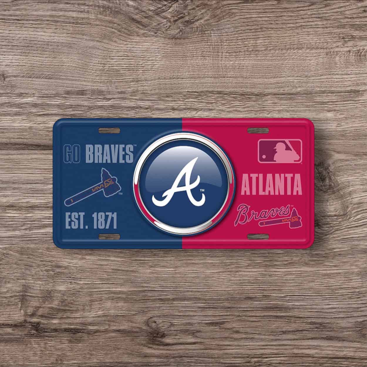 Atlanta Braves Bullseye License Plate