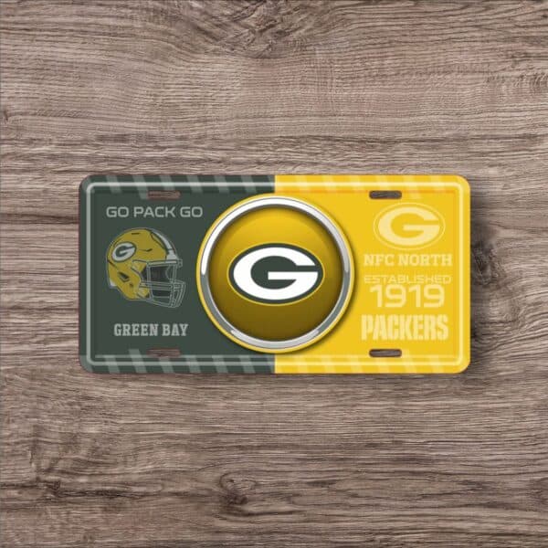 Green Bay Packers Bullseye License Plate