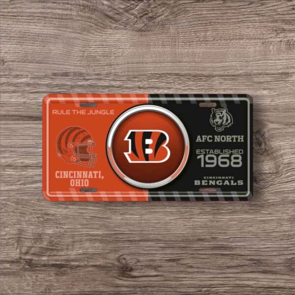 Cincinnati Bengals Bullseye License Plate