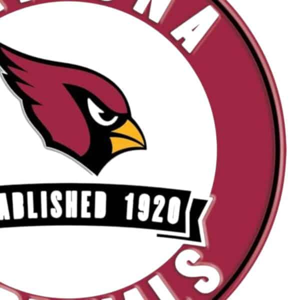 Arizona Cardinals Round Metal Sign