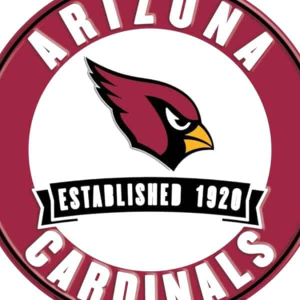 Arizona Cardinals Round Metal Sign