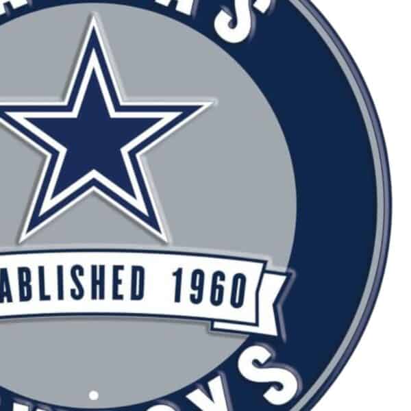 Dallas Cowboys Round Metal Sign