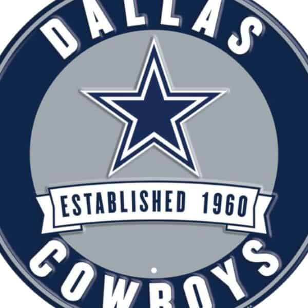 Dallas Cowboys Round Metal Sign