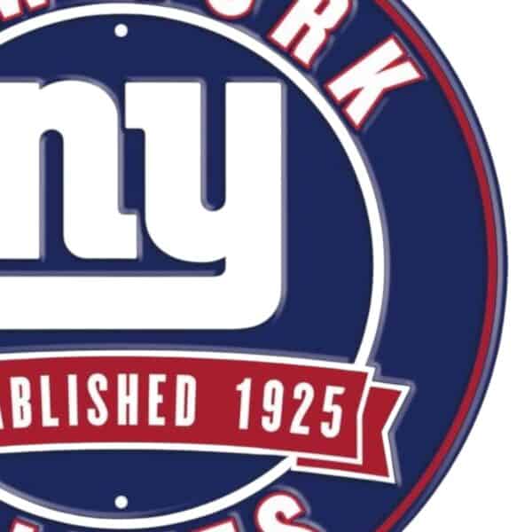 New York Giants Round Metal Sign