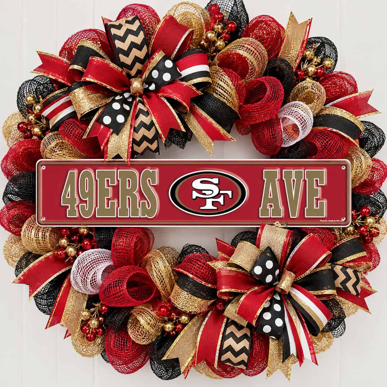 Niners Gold Color San Francisco 49ers Football Wreath Ideas