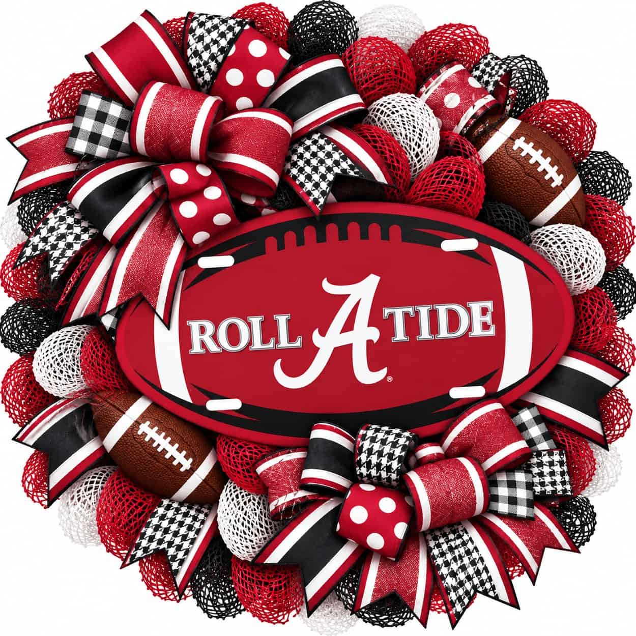 Alabama Crimson Tide 20 Inch Football Wreath