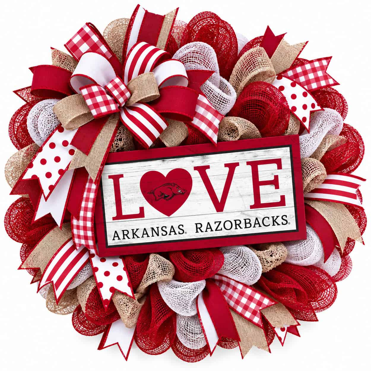 Arkansas Razorbacks LOVE Wreath