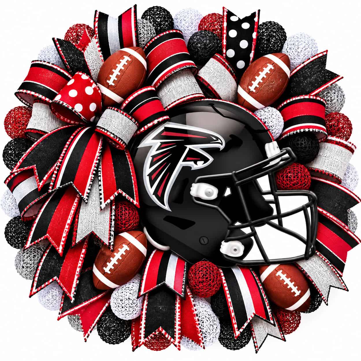 Atlanta Falcons Football Helmet Wreath-AI Atlanta Falcons Football Helmet Wreath