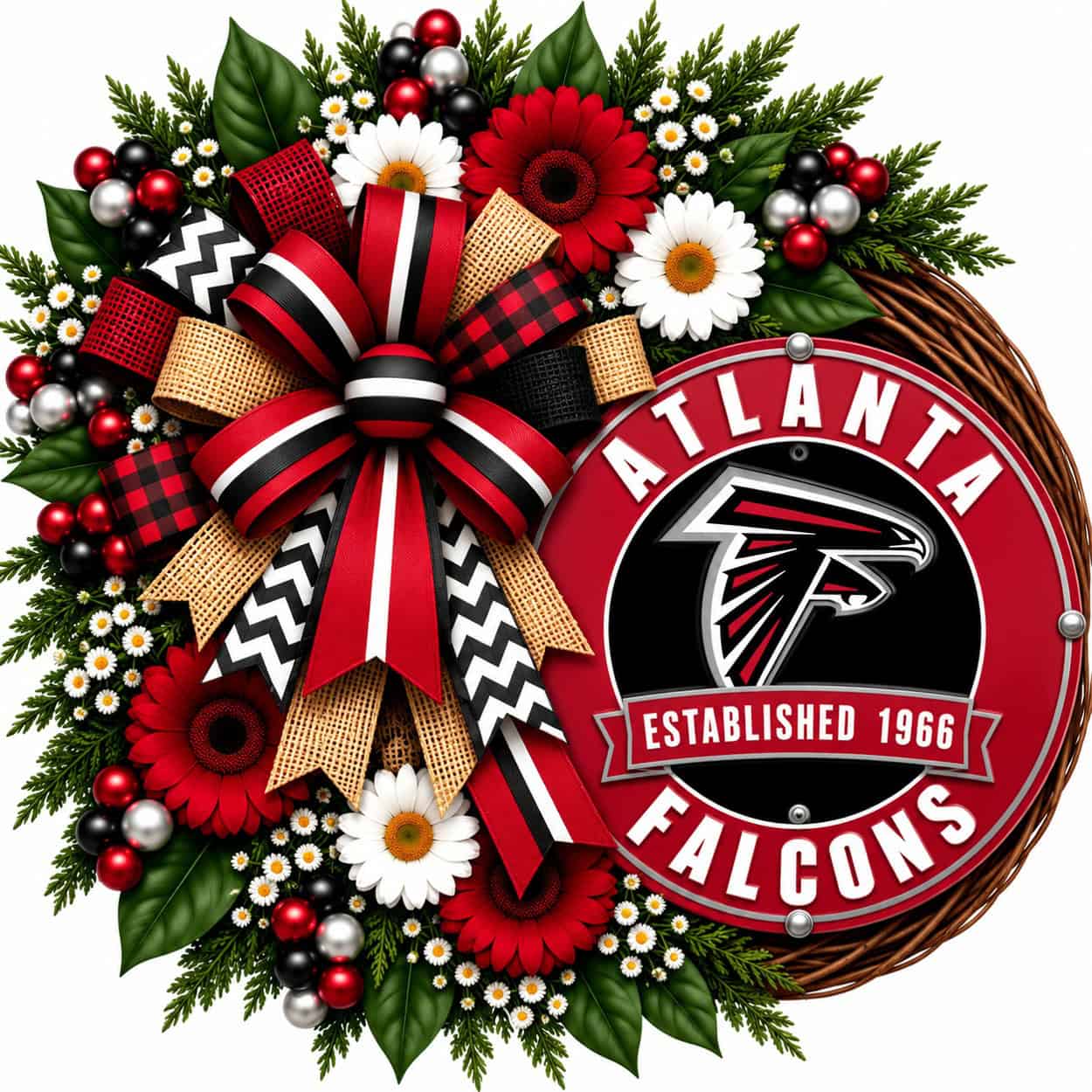 Atlanta Falcons football wreath