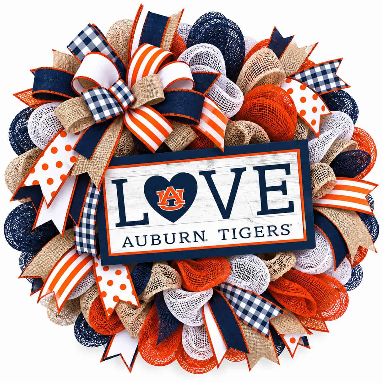 Auburn Tigers LOVE Wreath