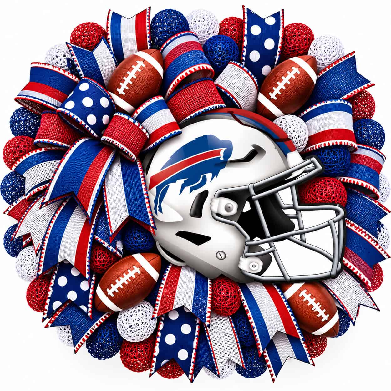 Buffalo Bills Football Helmet Wreath-AI Buffalo Bills Football Helmet Wreath