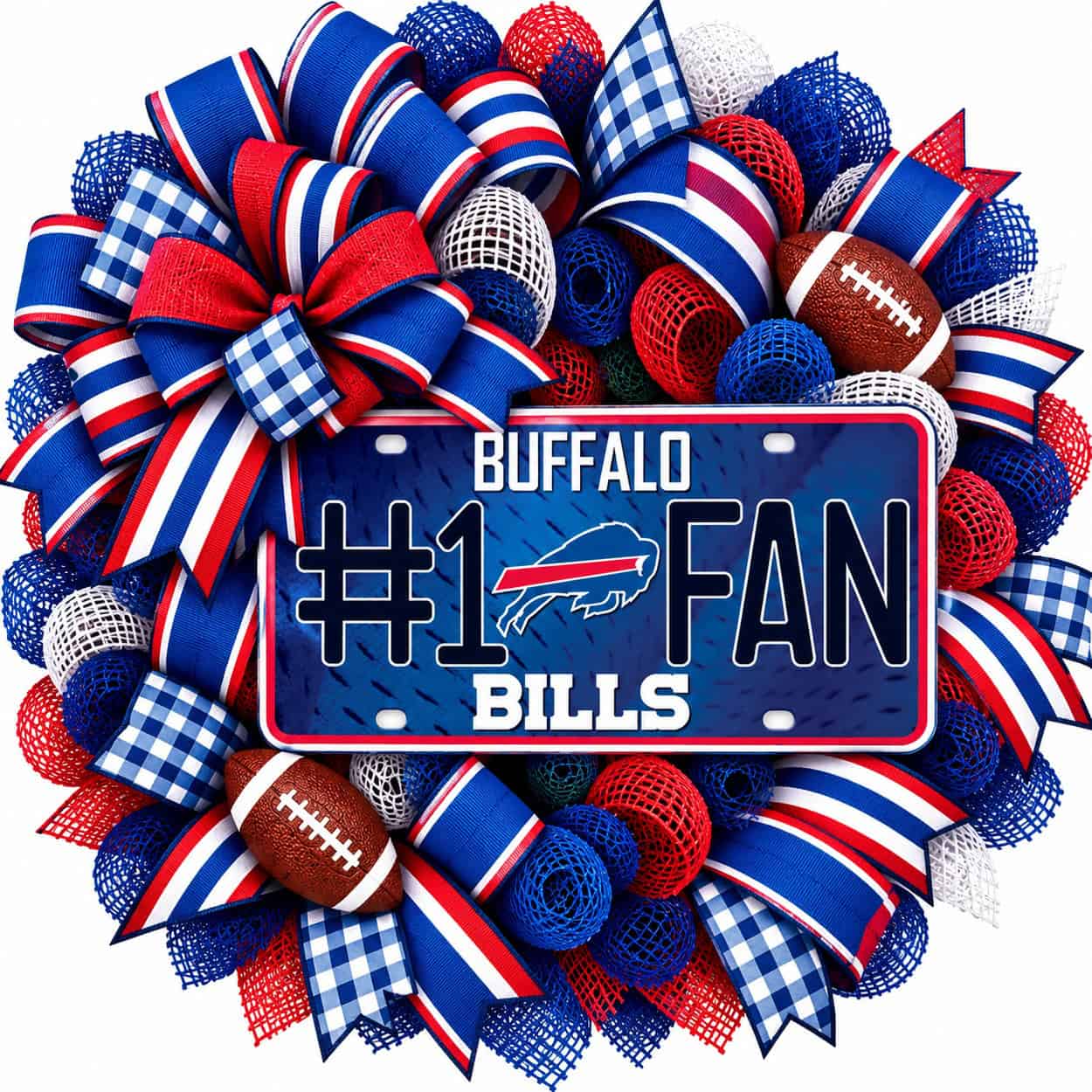 Buffalo Bills License Plate Wreath-AI Buffalo Bills License Plate Wreath