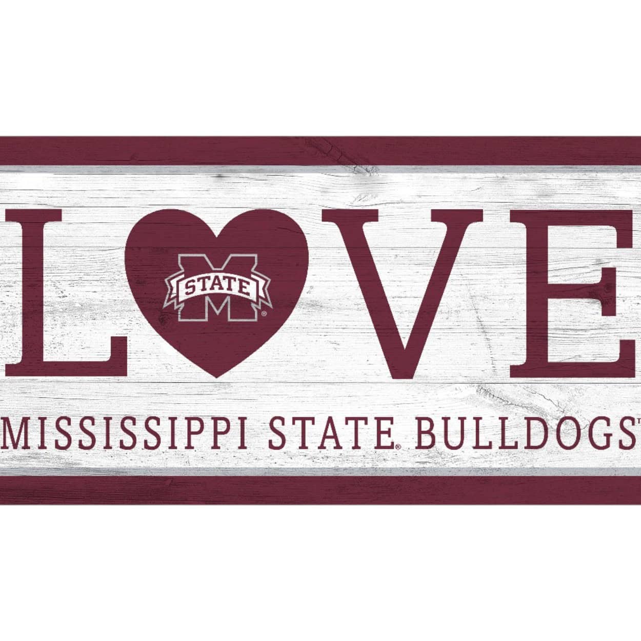Mississippi State Love Sign for wreath making