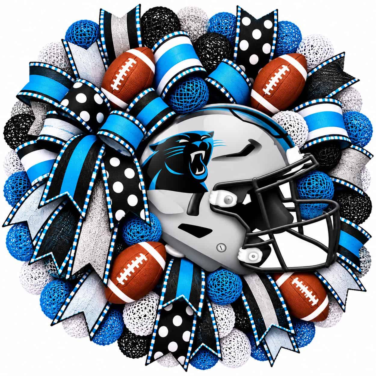 Carolina Panthers Football Helmet Wreath-AI Carolina Panthers Football Helmet Wreath