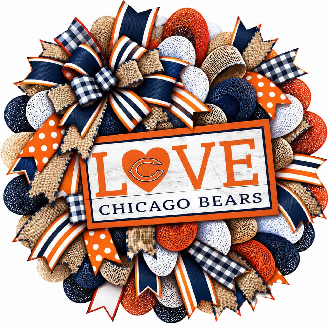Chicago Bears LOVE Wreath
