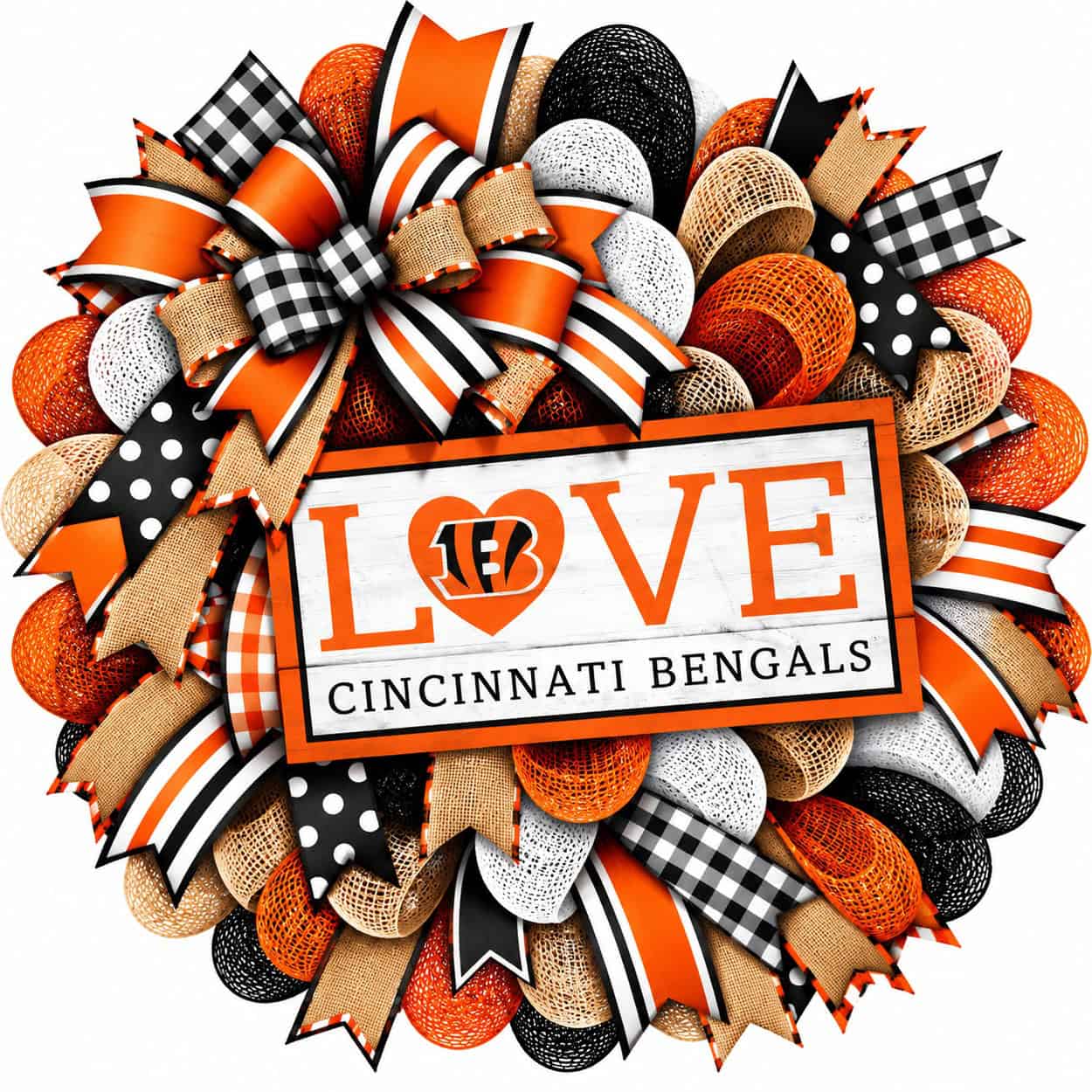 Cincinnati Bengals LOVE Wreath