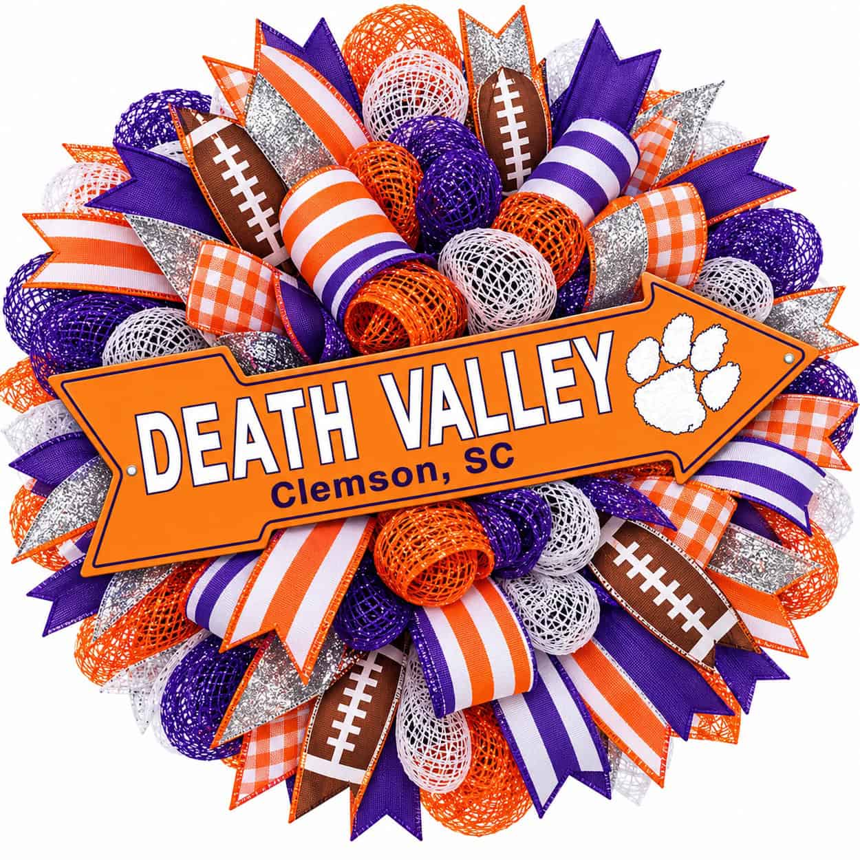 Clemson Death Valley football wreath