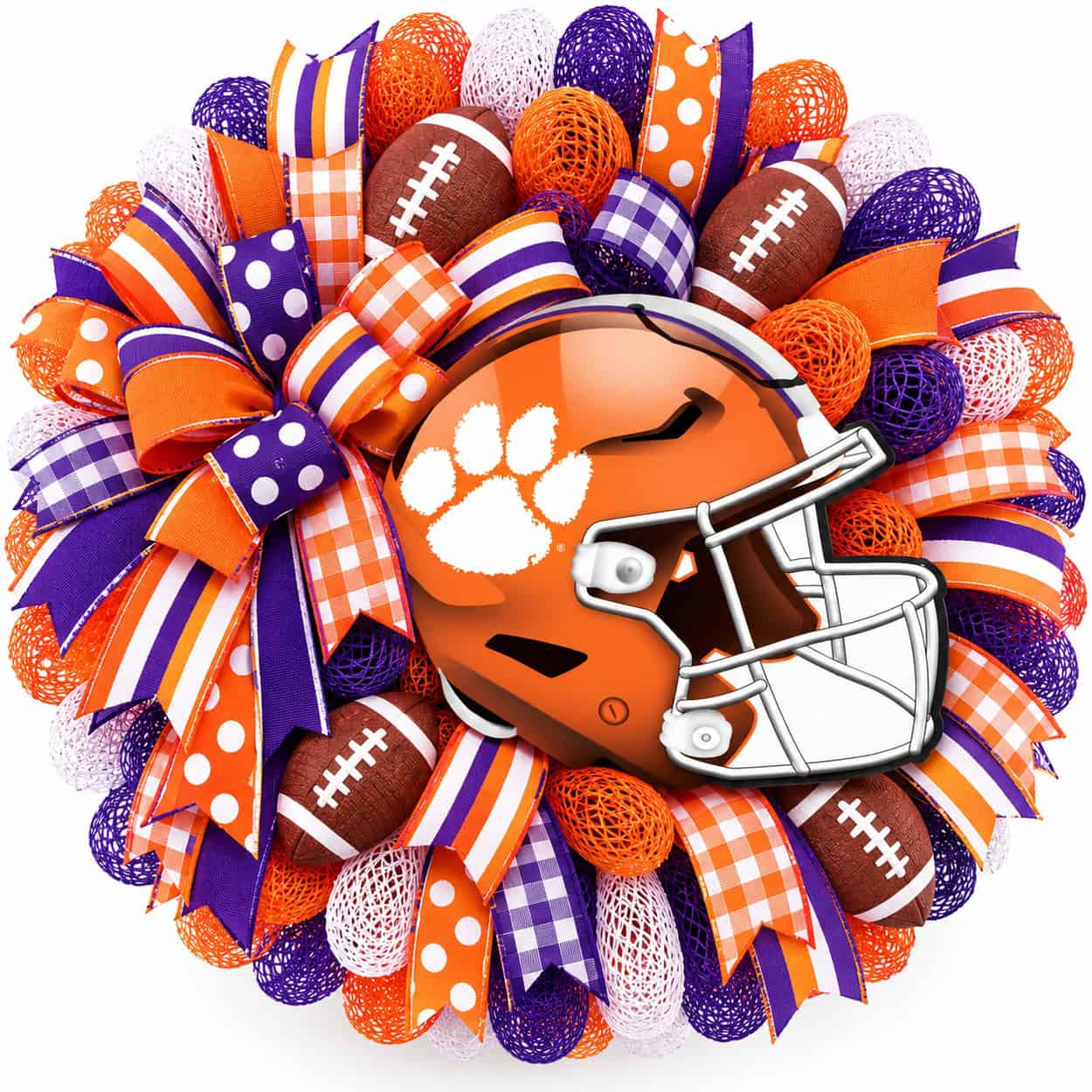 Clemson Football Helmet Wreath