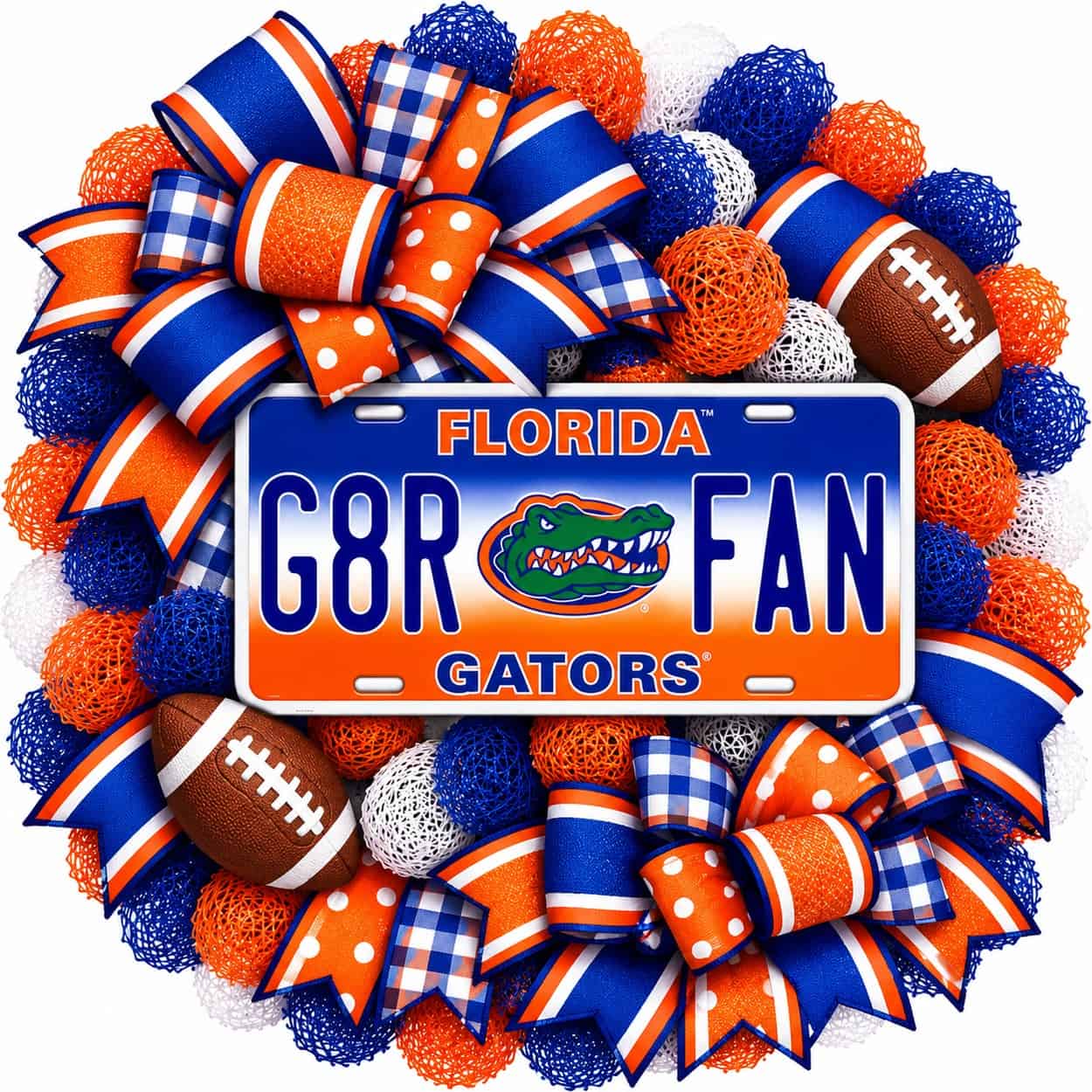 Florida Gators 20 Inch License Plate Wreath