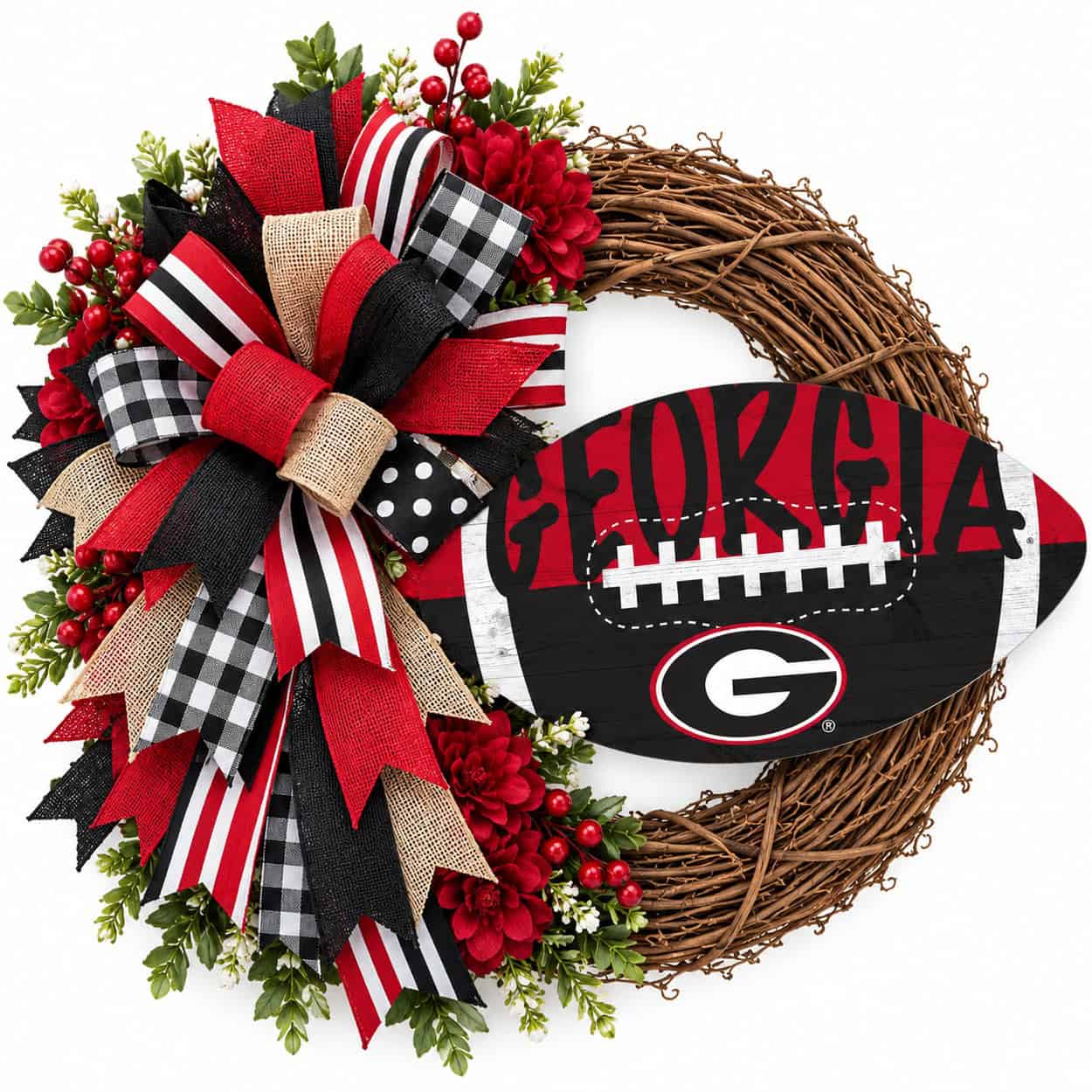 Georgia football grapevine wreath