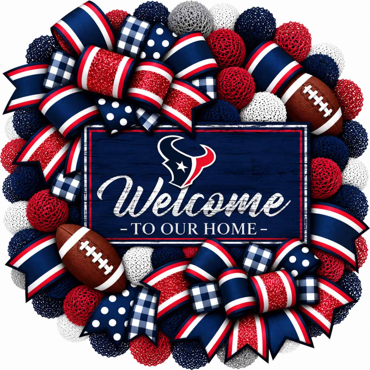 Houston Texans 20 Inch Welcome Wreath
