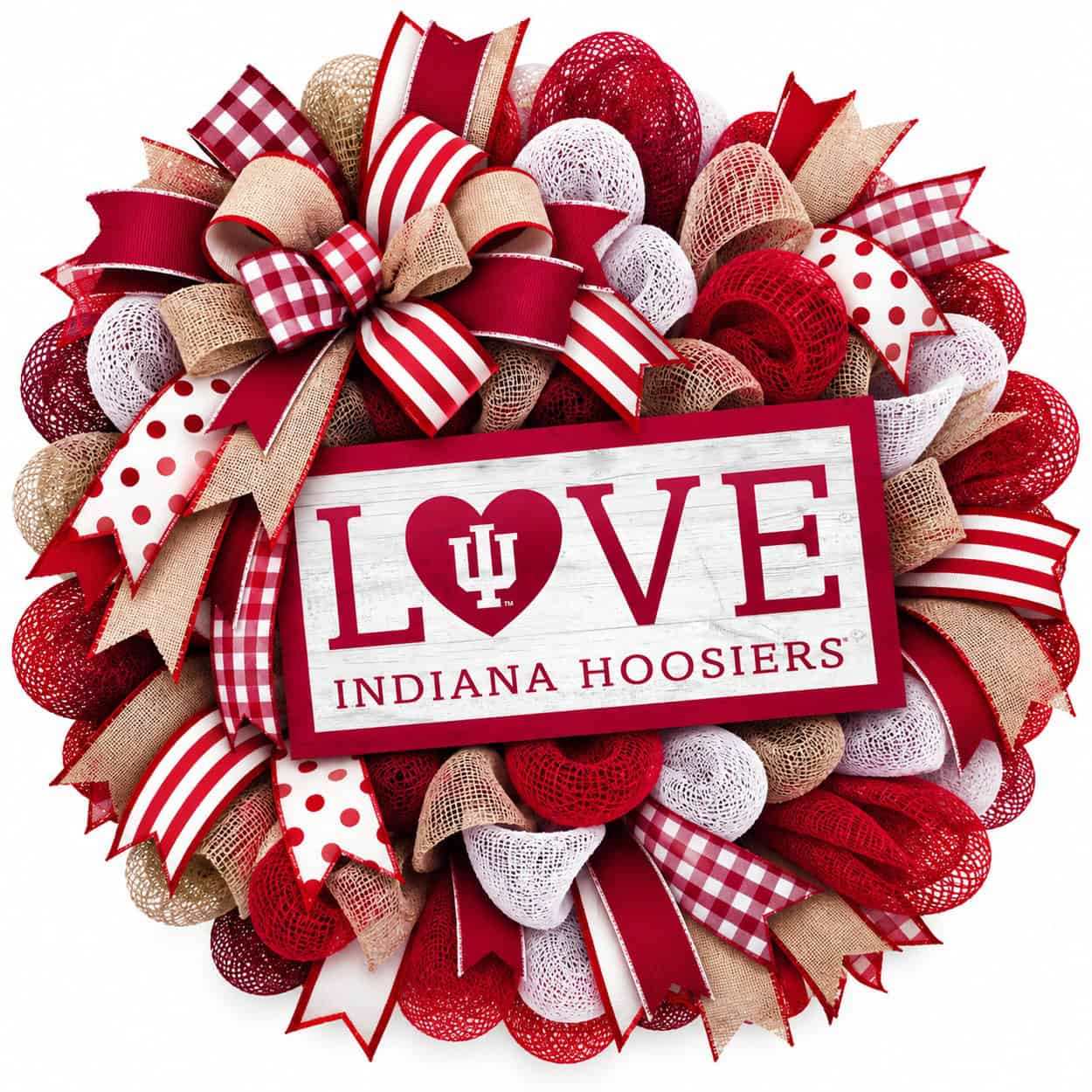 Indiana Hoosiers LOVE Wreath