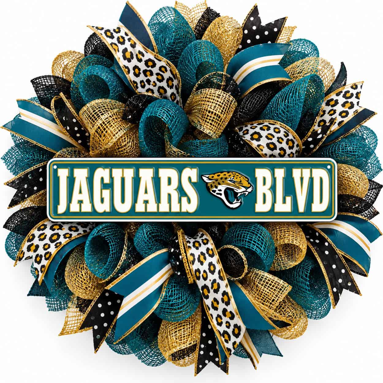 Jacksonville Jaguars Blvd football wreath