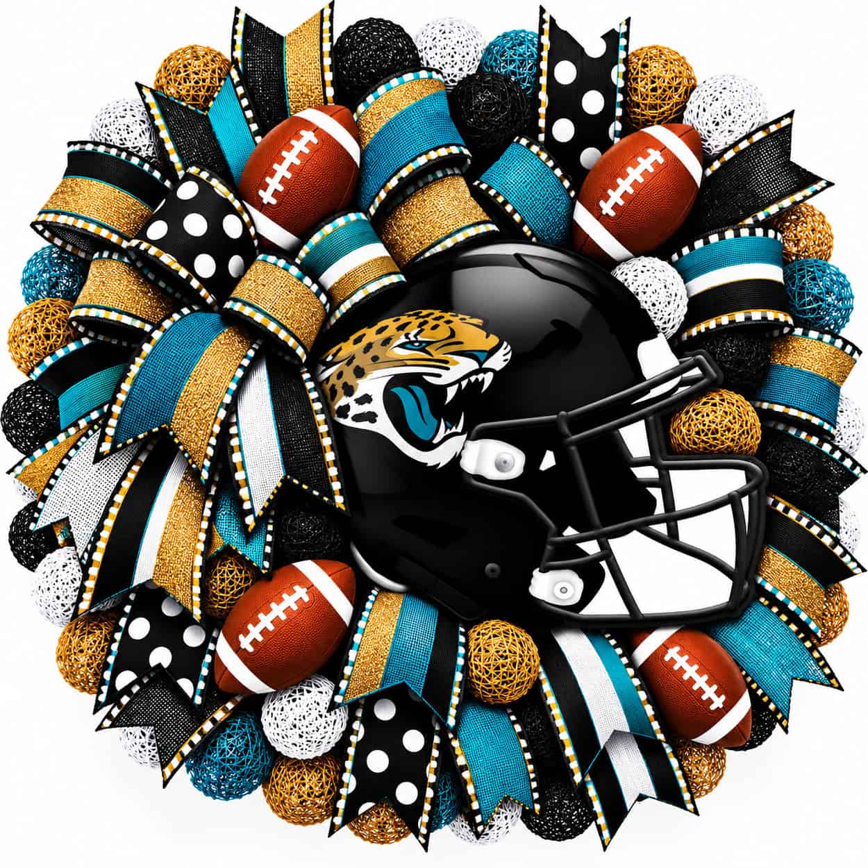 Jacksonville Jaguars Football Helmet Wreath