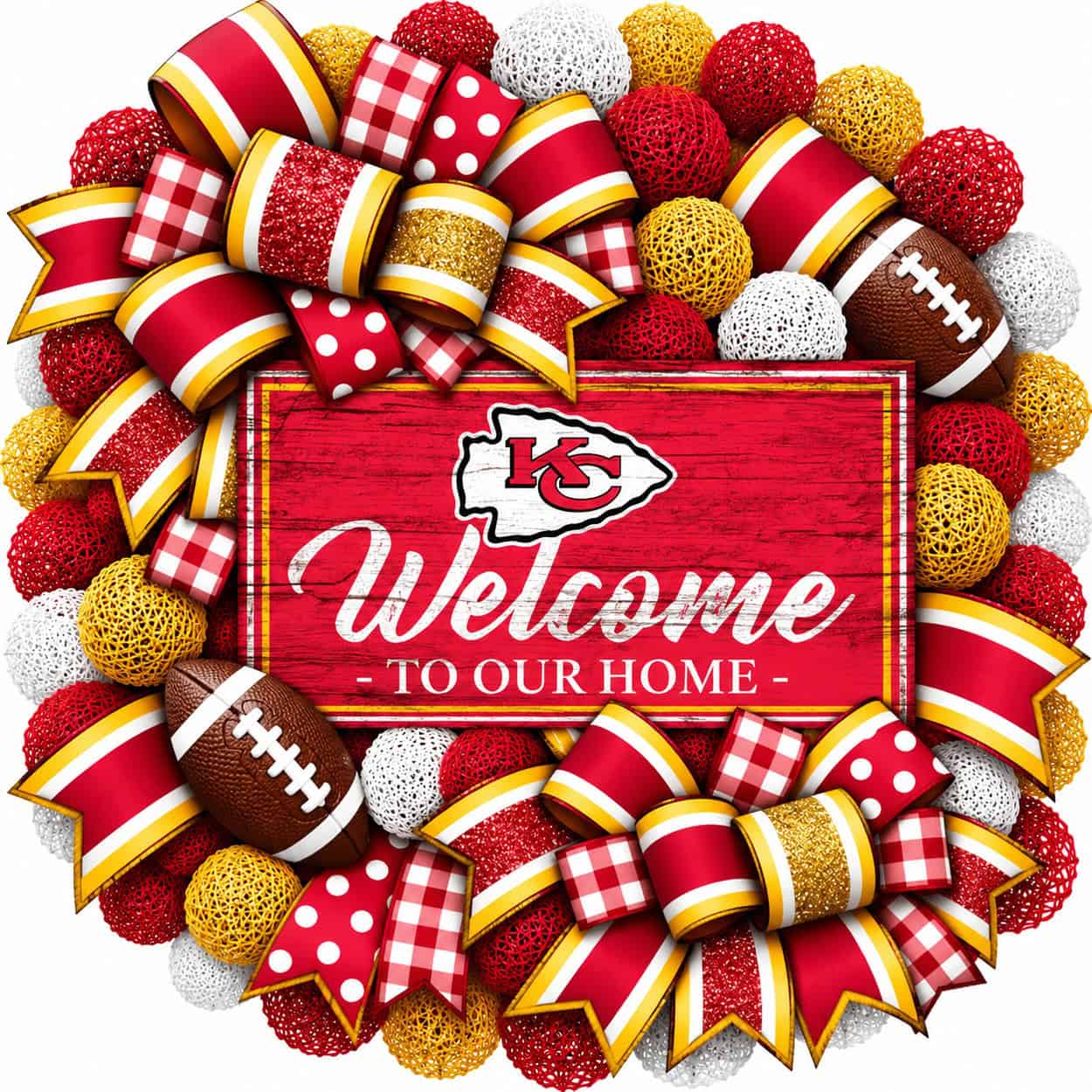 Kansas City Chiefs Football Wreath Ideas
