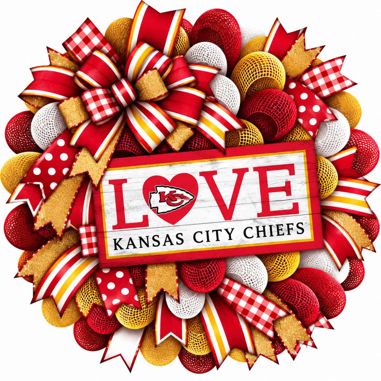 Kansas City Chiefs LOVE Wreath
