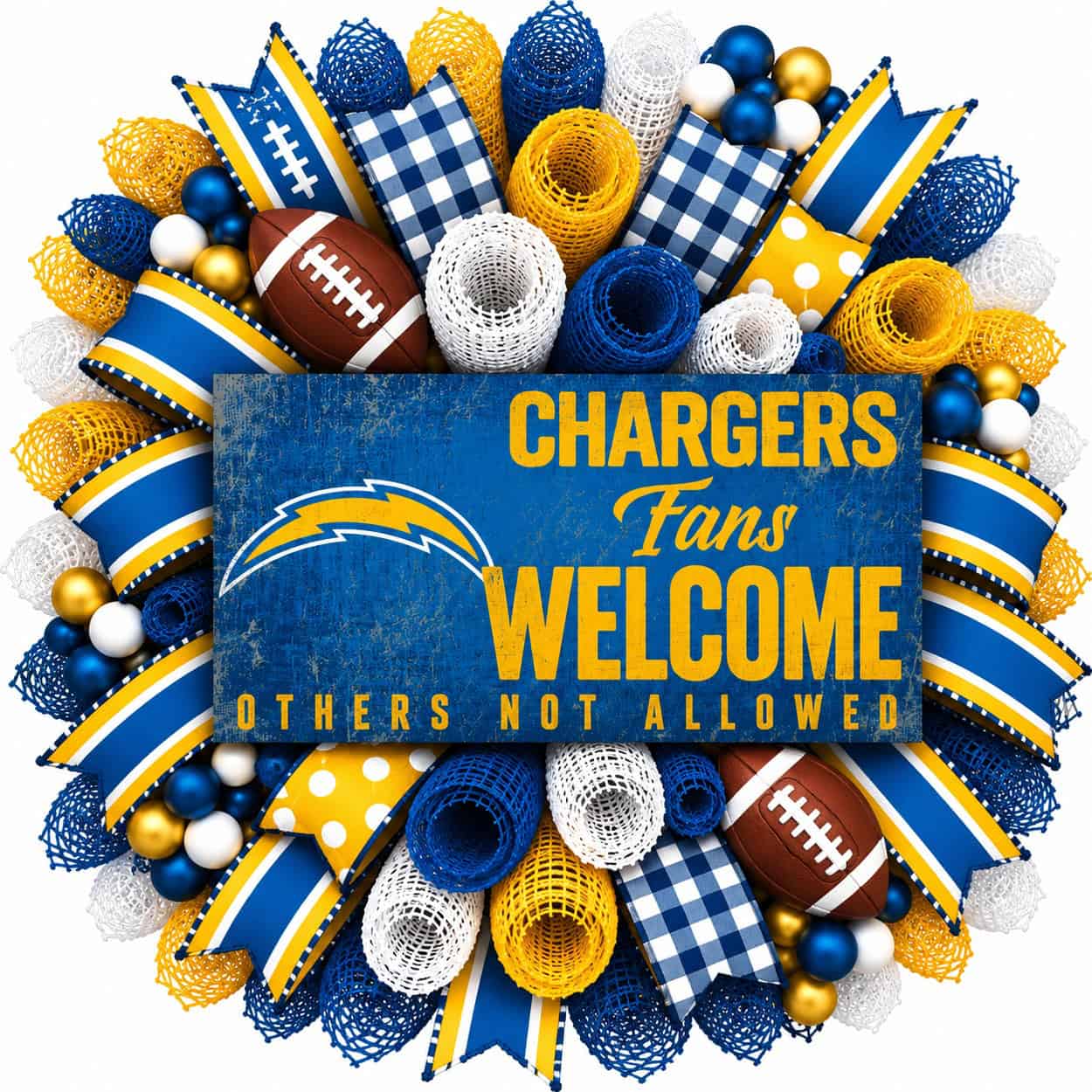 Los Angeles Chargers Fans Welcome Wreath