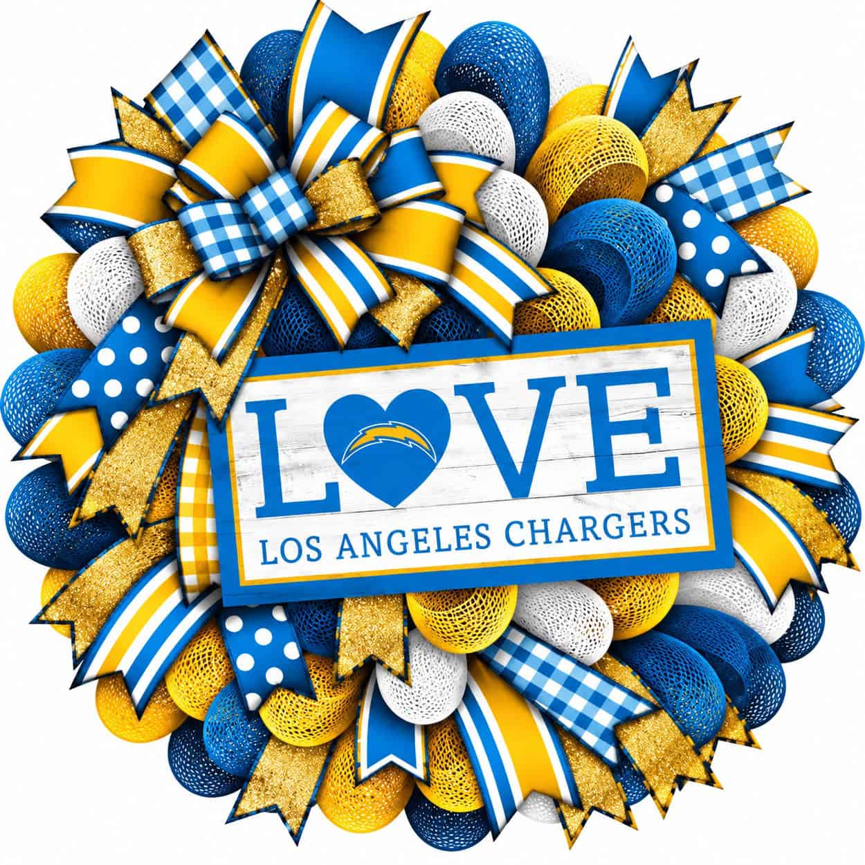 Los Angeles Chargers LOVE Wreath