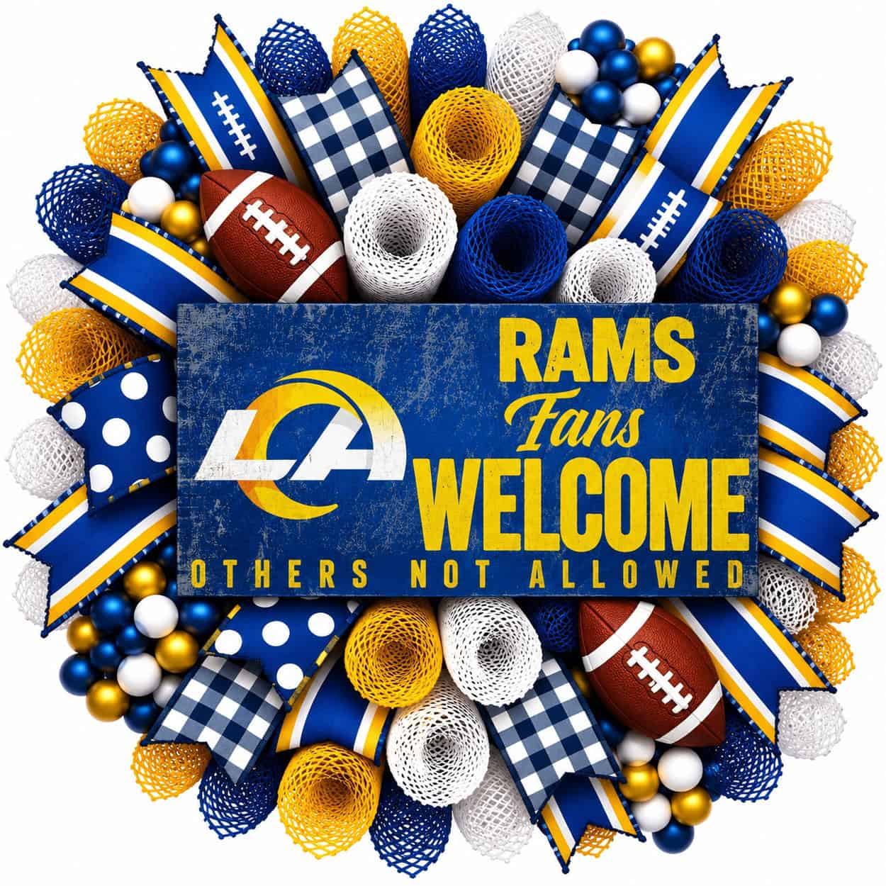 Los Angeles Rams Fans Welcome Wreath