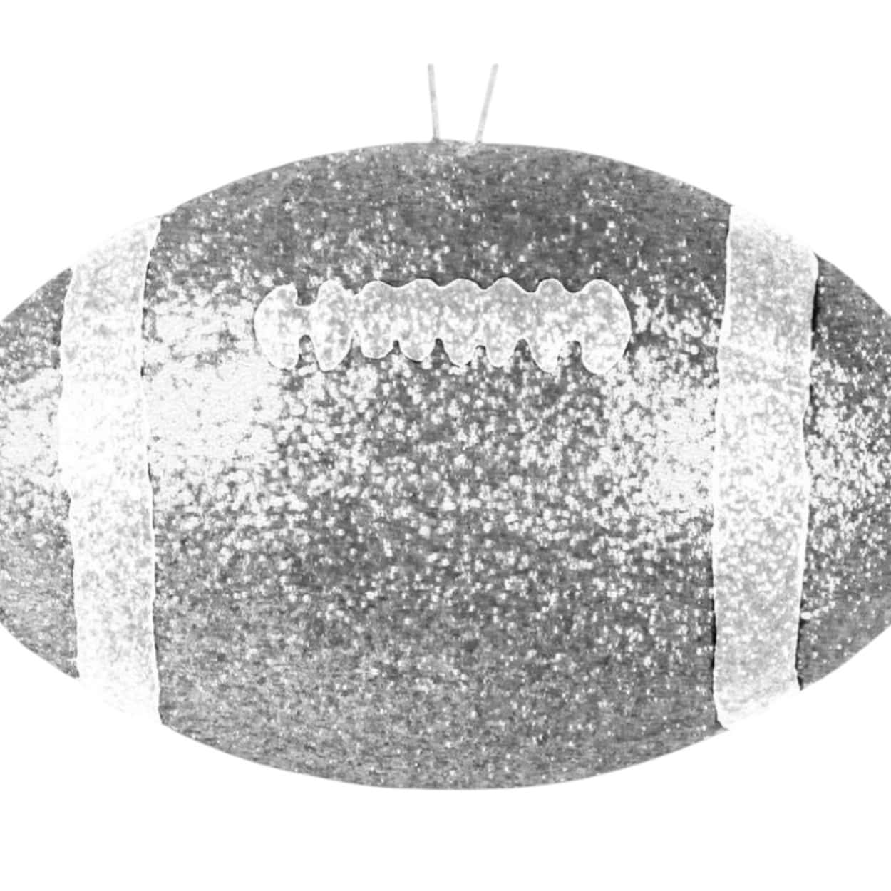 Silver White 3D Football ornament for wreath making