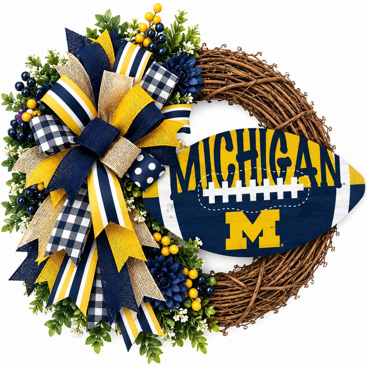 Basic Wolverine Michigan Wolverines Football Wreath Ideas