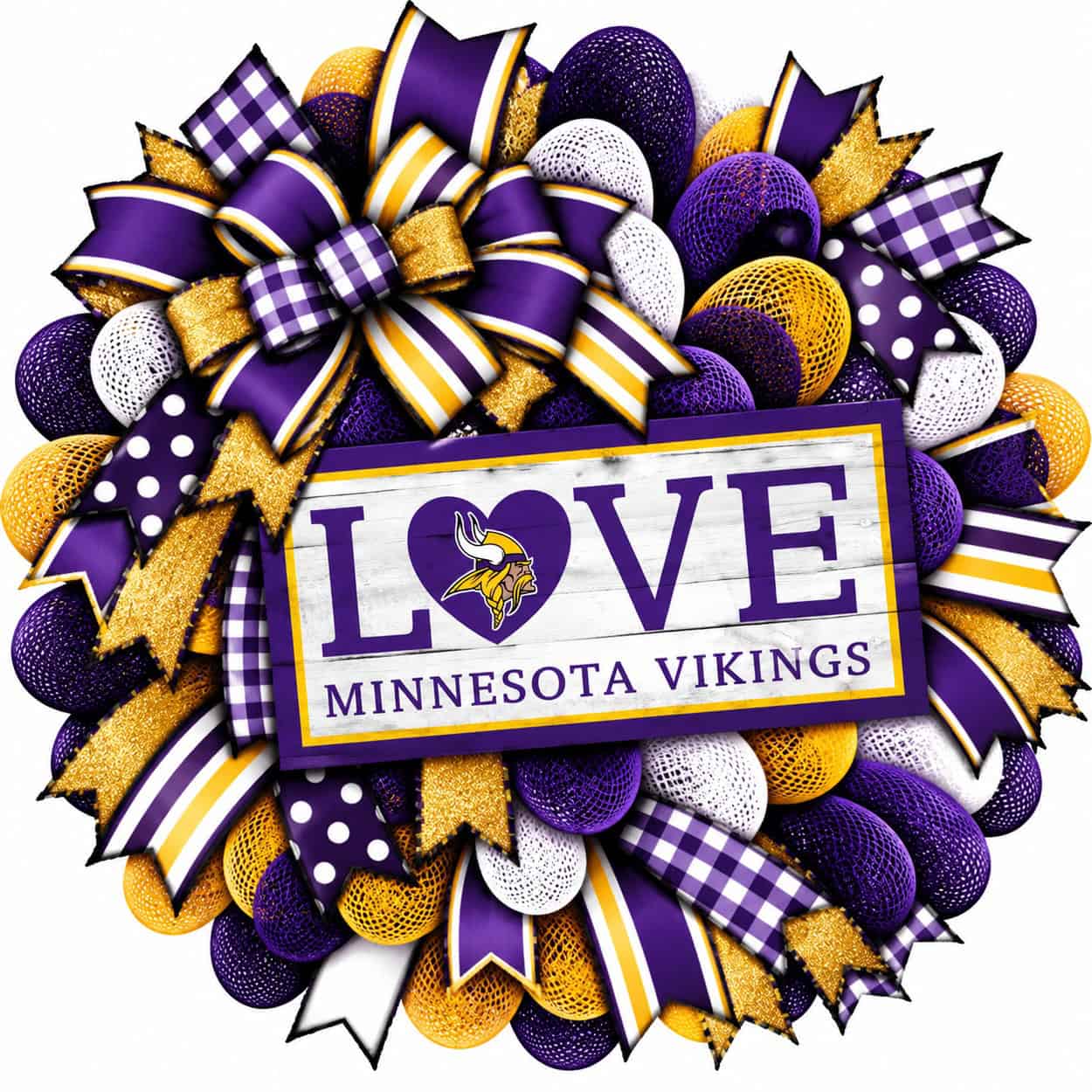 Minnesota Vikings LOVE Wreath