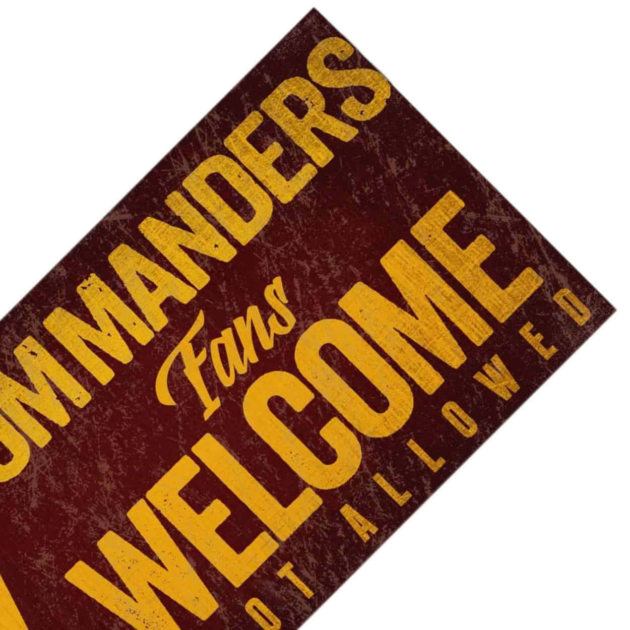 Washington Commanders Fans Welcome Sign - Image 5