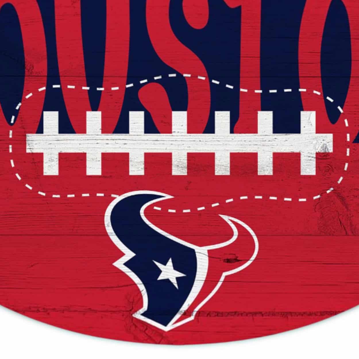 Houston Texans color football wreath sign