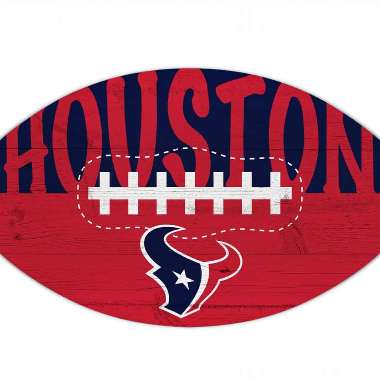 Houston Texans color football wreath sign