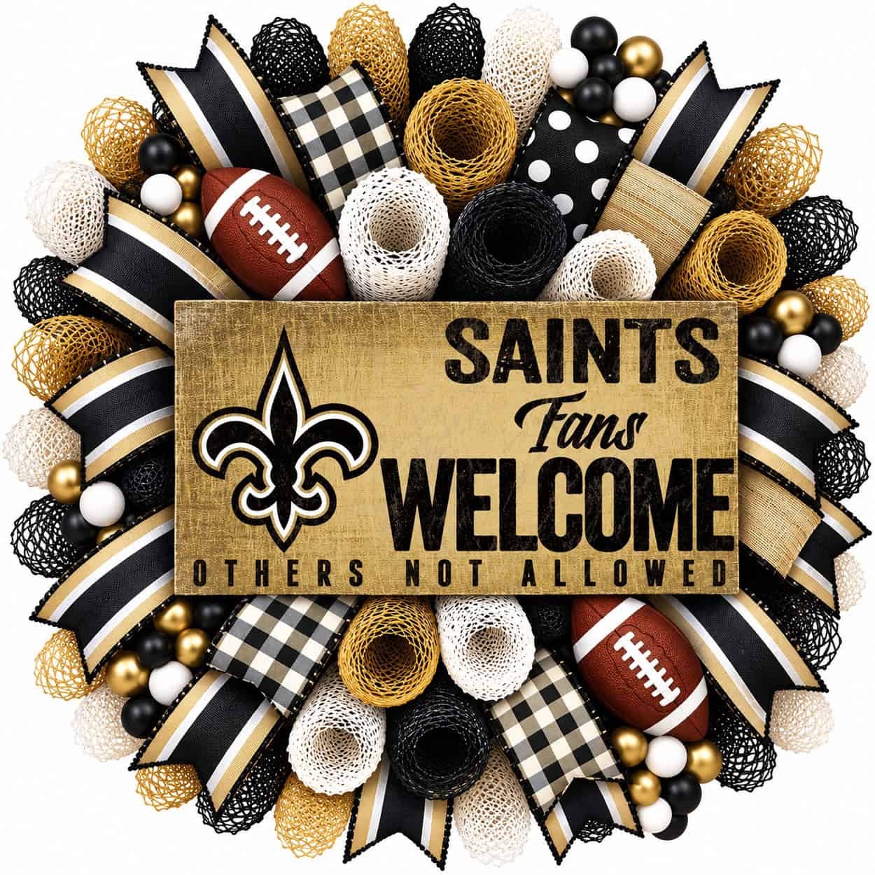 New Orleans Saints Fans Welcome Wreath