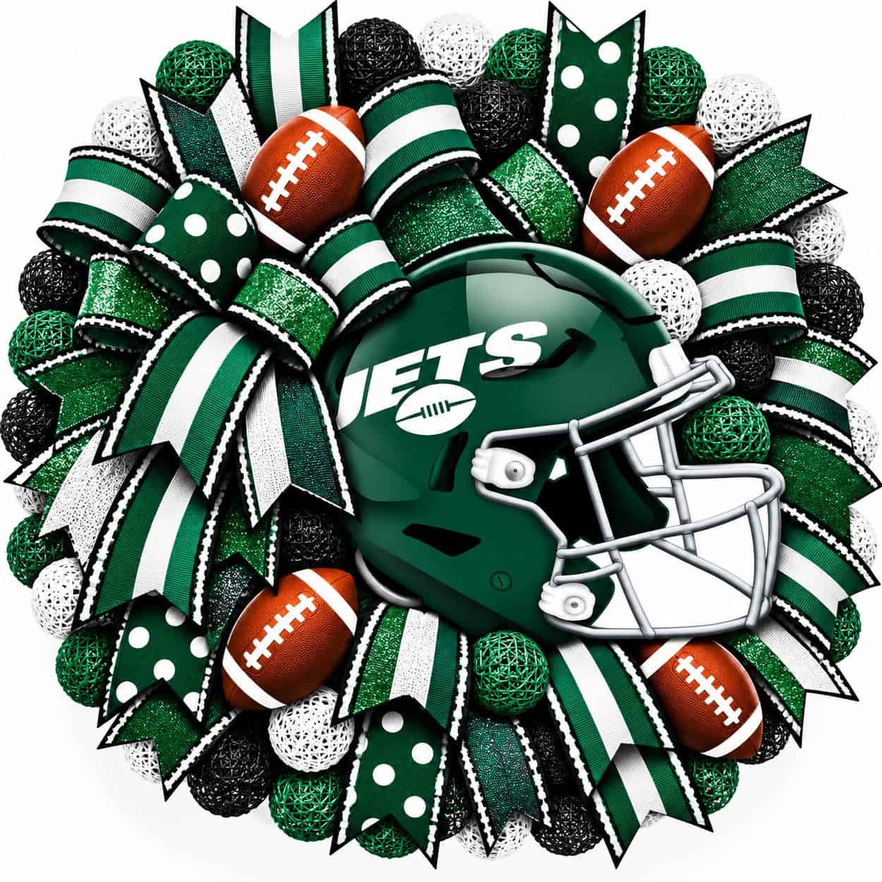 New York Jets Football Helmet Wreath