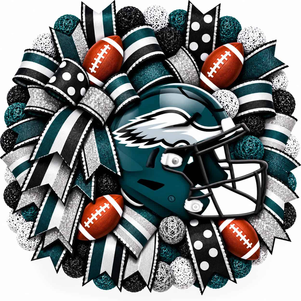 Philadelphia Eagles Football Helmet Wreath