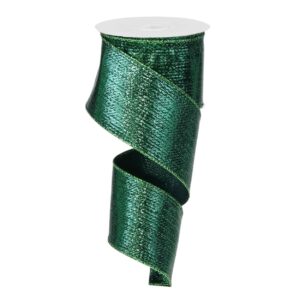 2.5" Green Metallic Ribbon - 10 yards